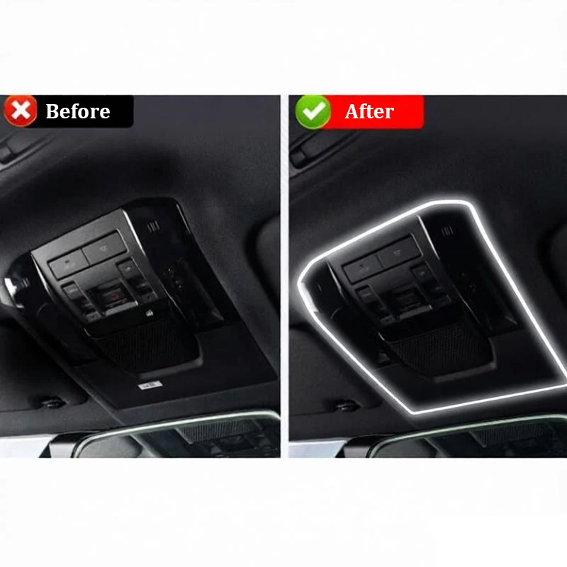 For Toyota Land Cruiser LC250 J250 2024 2025 2026 Front Roof Interior White Reading Light Lamp Ambient LED Frame Replacement Kit