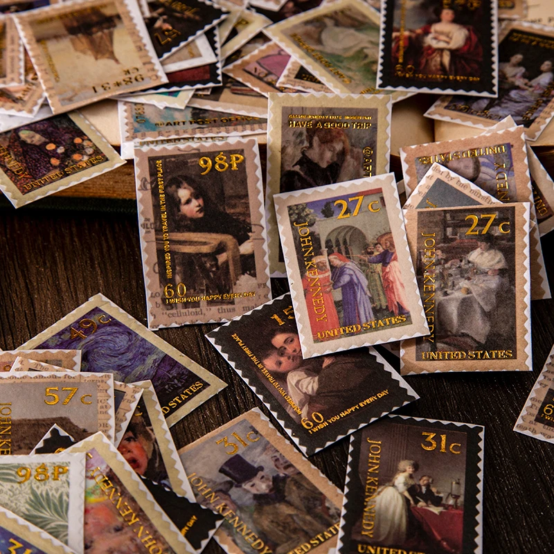 8 Stile 100 stücke der Art Mail Office-Serie Vintage Stempel Thema Aufkleber Scrap booking Material Tagebuch Album Junk Journal liefert