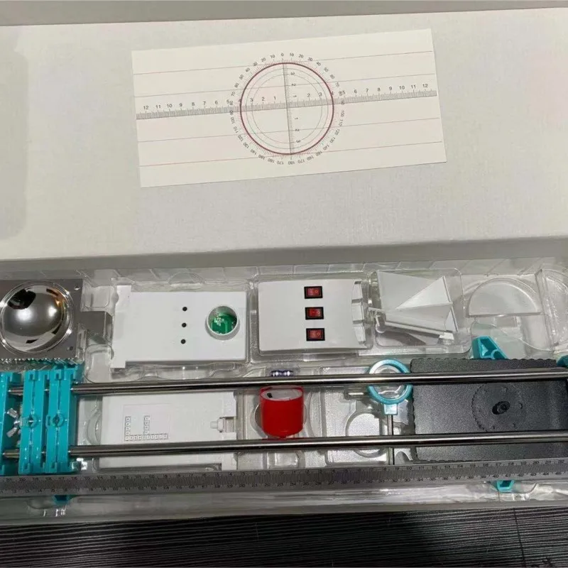 Mini Physical Optics Experiment Set Electrical Test Box Triangular Prism Laser Lights Convex Concave Lens Set