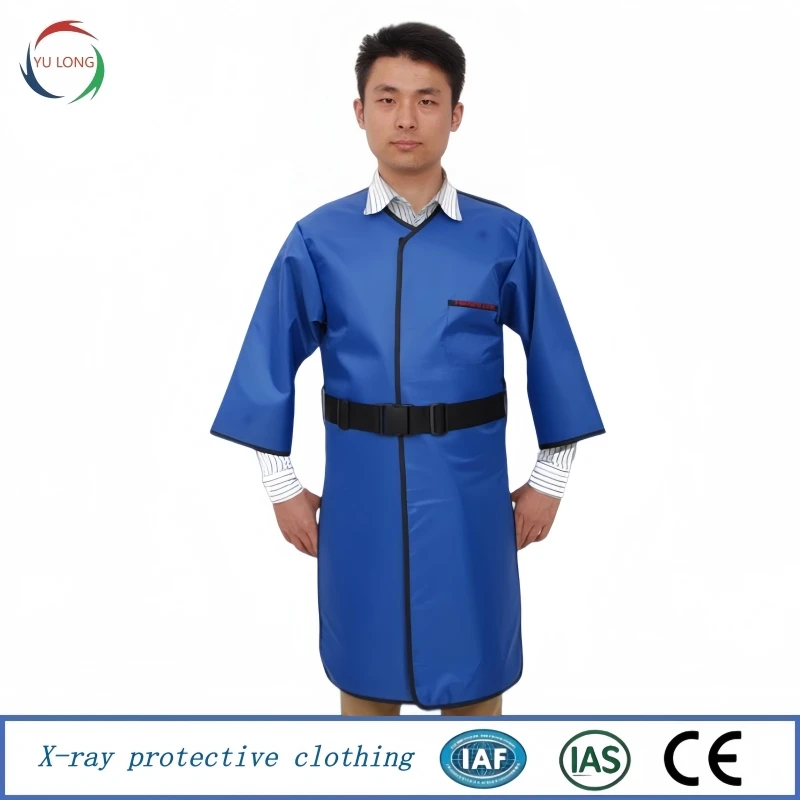 Long Sleeve Double Sided Lead Coat 0.35/0.5mmpb CE Certified X-Ray Gamma Ray Radiation Protective Clothing Full Arm Shield Apron
