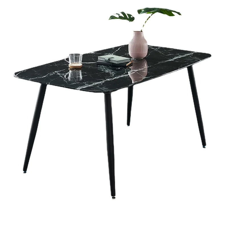 ZL Minimalist Marble Dining Table and Chair Nordic Modern Minimalist Small Apartment One Table Four Chairs