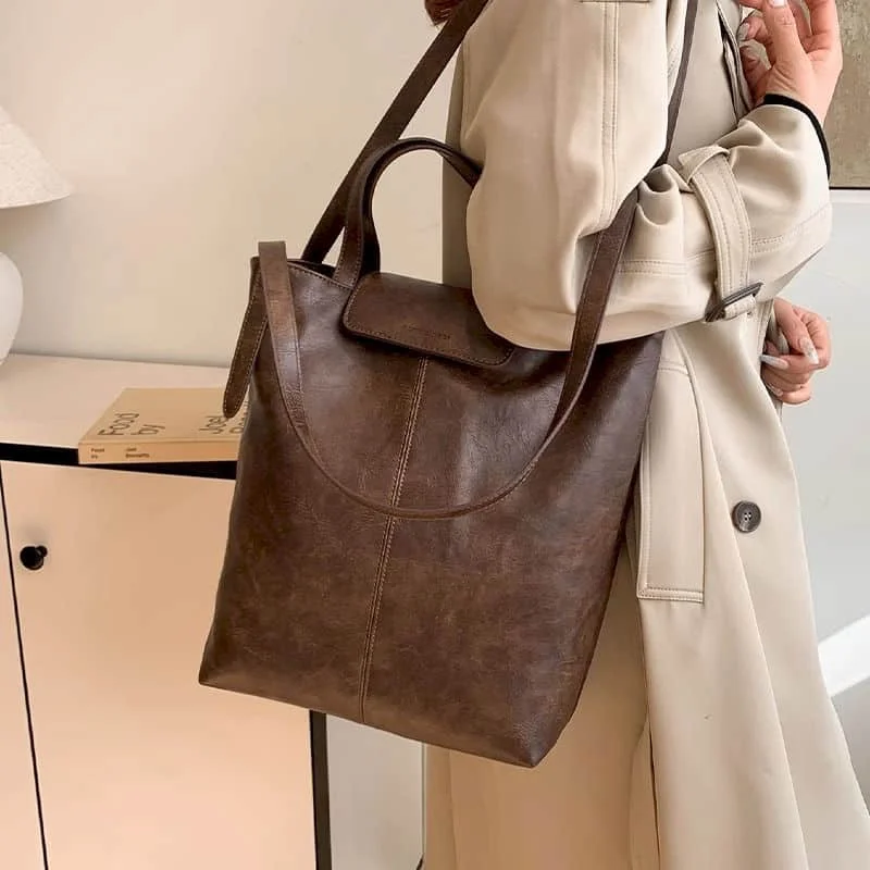 

Кожаные сумки на плечо для женщин, сумки в корейском стиле, универсальные минималистичные роскошные офисные женские сумки-тоут высокого качества