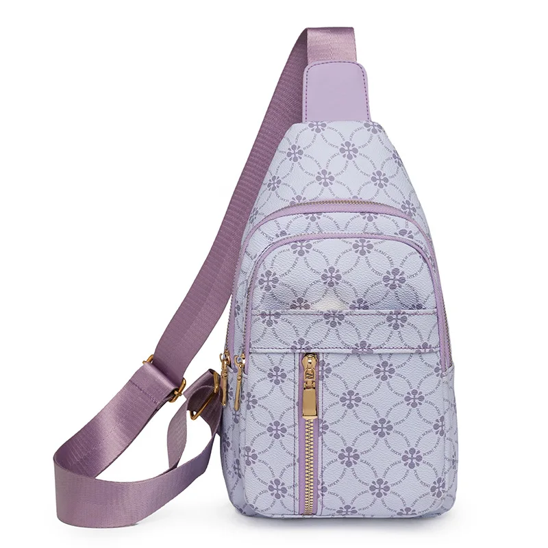 

PU Leather Chest Bag for Women Versatile Shoulder Fashionable Chest Diagonal Cross Vintage Chest Bag