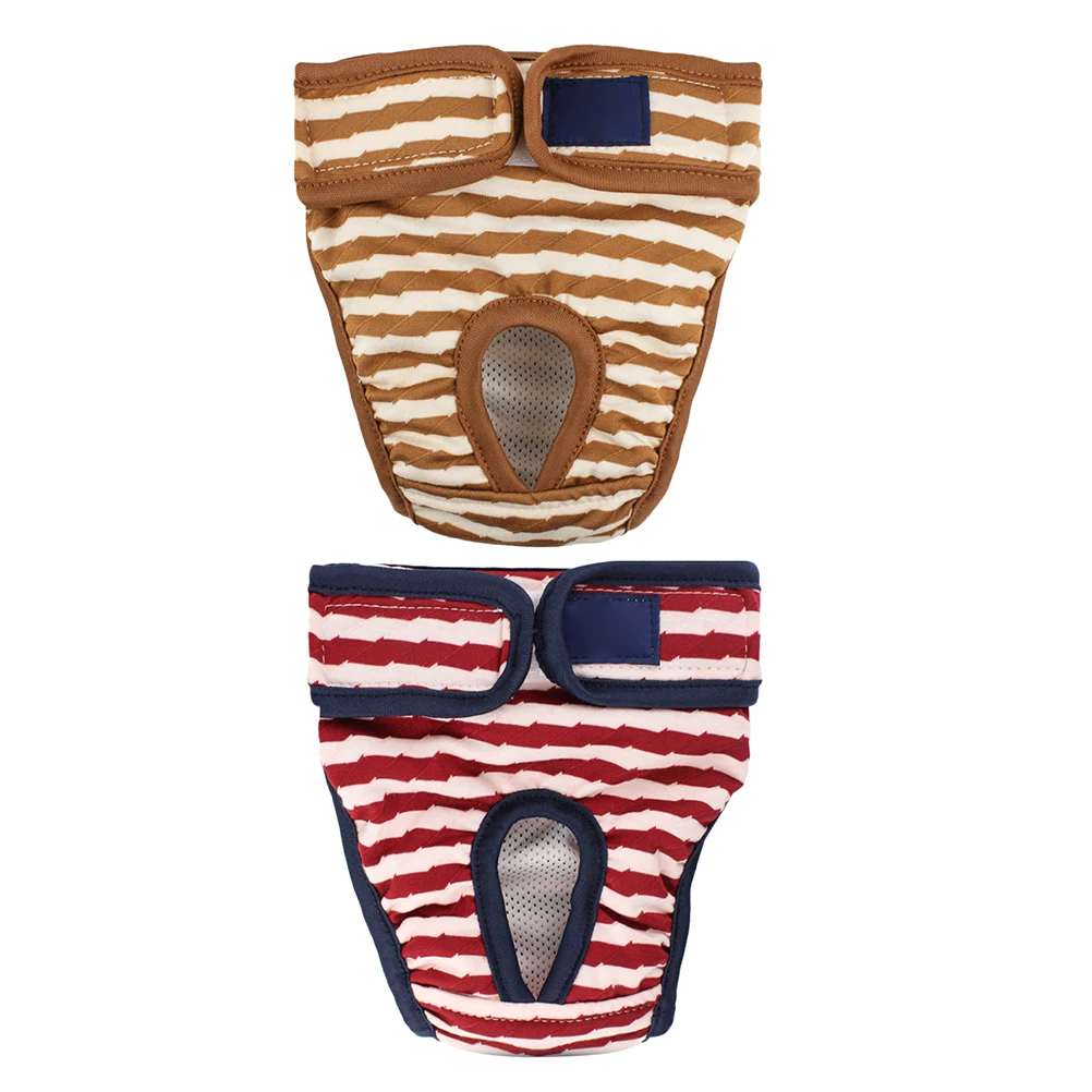 

2 Pcs Pet Physiological Pants Leakproof Dog Diapers Female Puppy Sanitary Underwear Cotton Comfortable Dogs Heat
