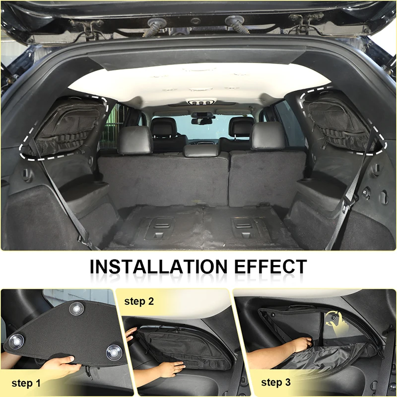 باوا نافذة خلفية حقيبة التخزين ل دودج دورانجو 2011-2025 صندوق السيارة تستيفها صندوق منظم الملحقات