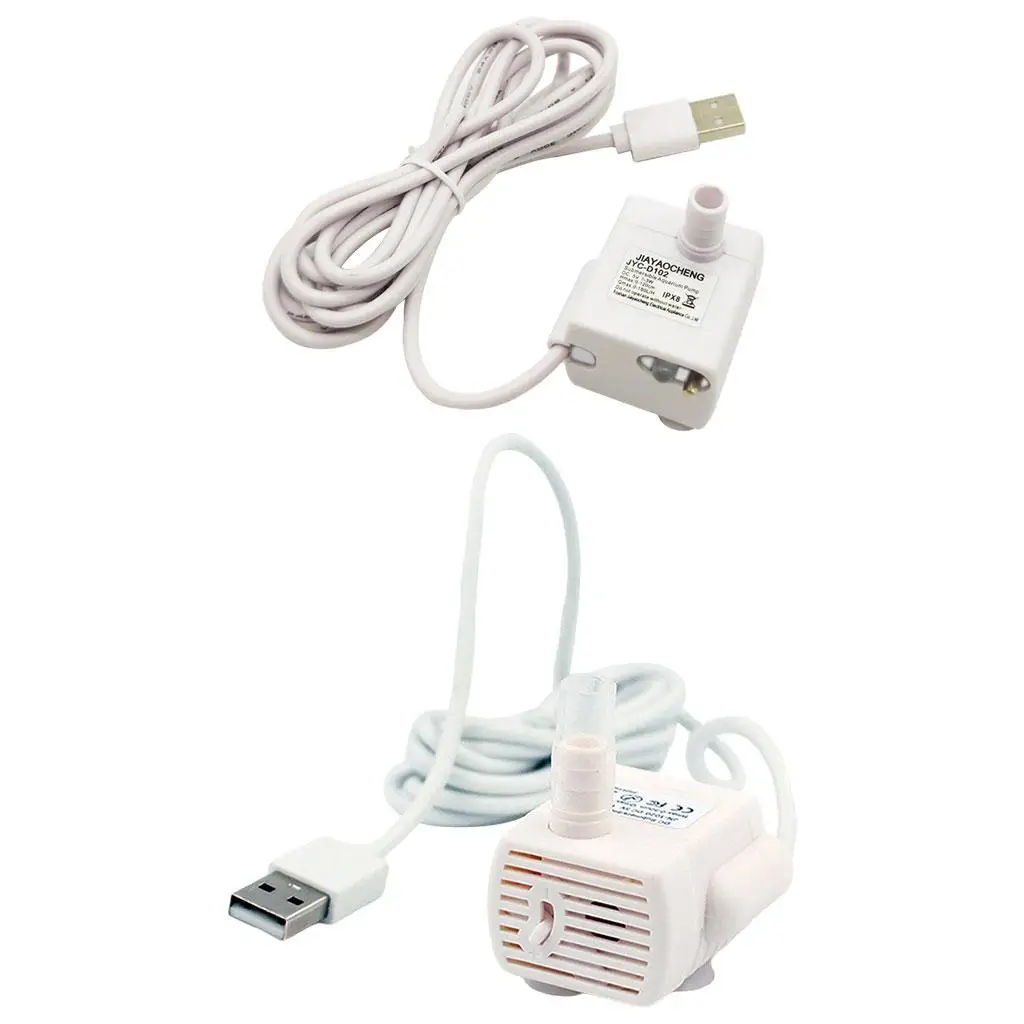 Universal Pet Water Pump Replacement for Automatic Cat Dog Fountain USB Powered Filter for Small Drinking Bowls