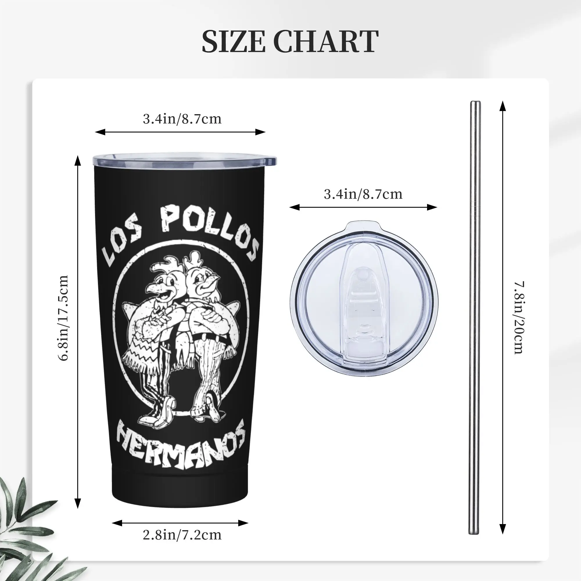 Stainless Steel Tumbler Los Pollos Hermanos Breaking Bad Thermal Cups Better Call Saul Hot Drinks Mugs Cup Beach Water Bottle view 3