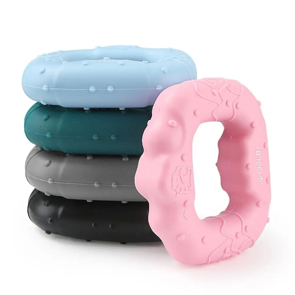 

Silicone Grip Strength Trainer Ring Forearm Finger Training Ring Hand Grip Square Portable Hand Rehabilitation Workout Equipment