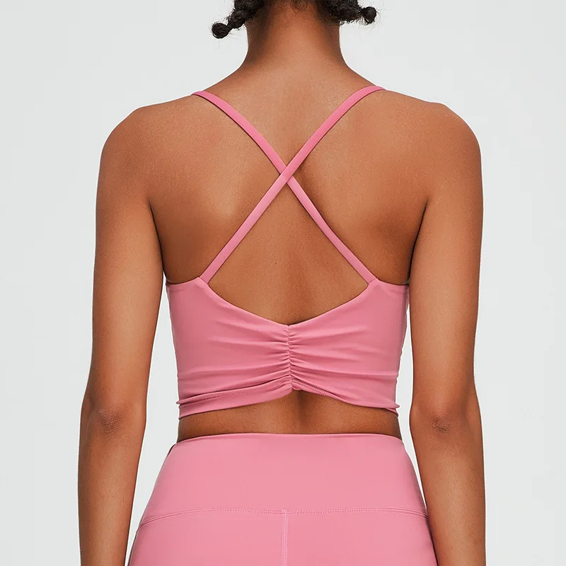 

New Sports Underwear Female Cross Back Undershirt Yoga Sports Bra Female Quick Dry Running Fitness Clothing
