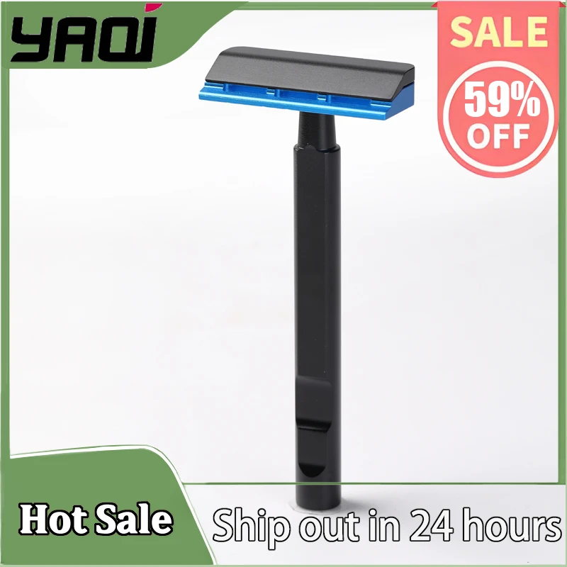 YAQI Black and Blue Color Tachi(Aluminum Version) Light Weight Single Edge Safety Razor for Men's Safety Shavers & Universal Fit