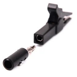 4Pcs/Set 55mm Alligator Clip with Banana Plug 4mm Test Probe Cable Clips Red & Black for Stonego Test Equipment