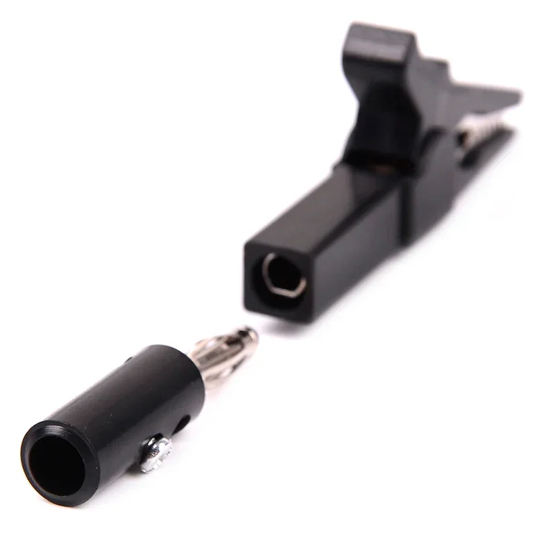 4Pcs/Set 55mm Alligator Clip with Banana Plug 4mm Test Probe Cable Clips Red & Black for Stonego Test Equipment