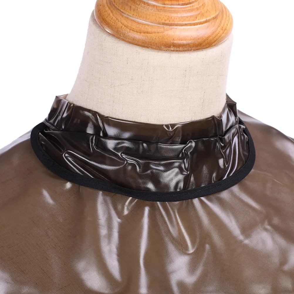 

1Set Hairdressing Cape Waterproof Lightweight Salon Hair Gown for Adults Kids Barber Apron Non-Stick Easy Clean Stylish Brown