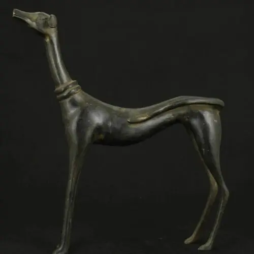 

Big Nice Chinese Old Bronze Collectable Handwork Carved Dog Statue Figure