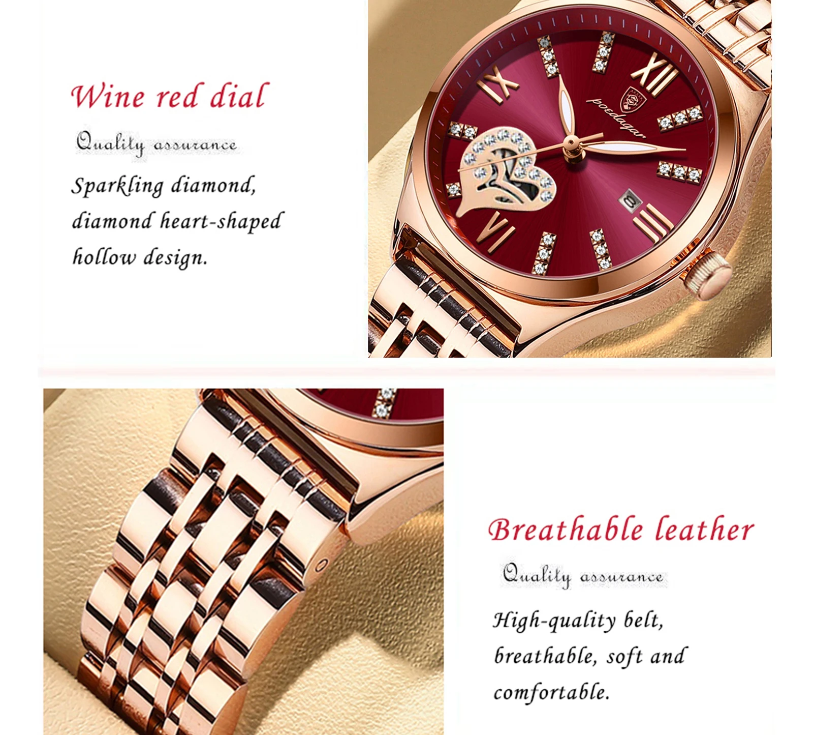 Women's Exquisite Luxury Waterproof Luminous Date Watch