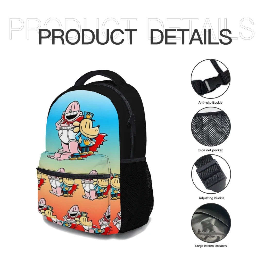 Dog Guy and Cat Child - Supa Buddies Versatile Backpack Large Capacity Waterproof Backpack Washable Computer Bag Unisex