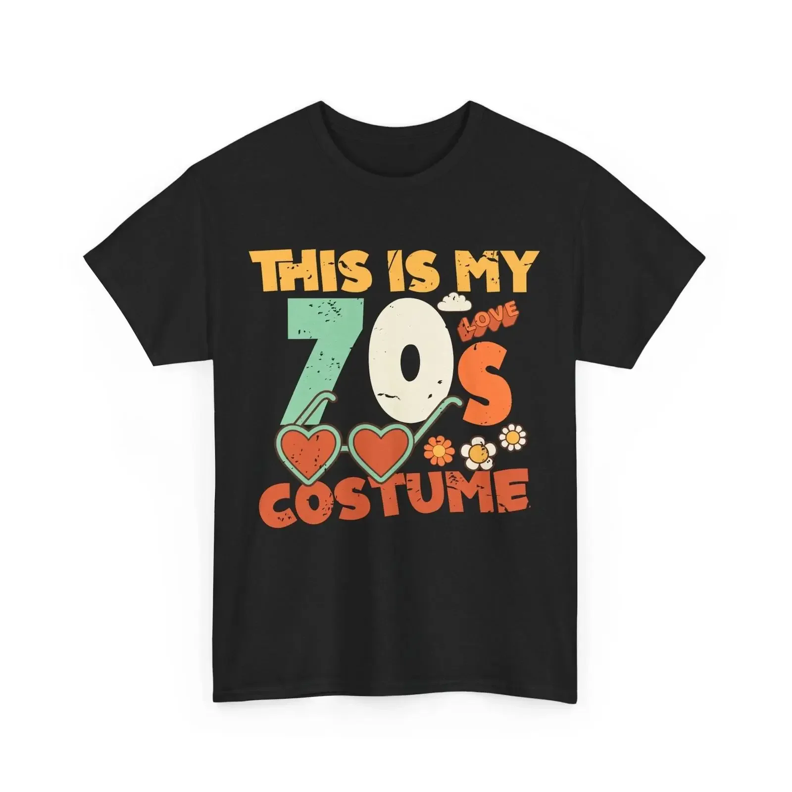 70's T Shirt This Is My Costume Seventies Lovers Sunglasses vintage Washed Unisex Stretched Slightly homme Breathable Stylish