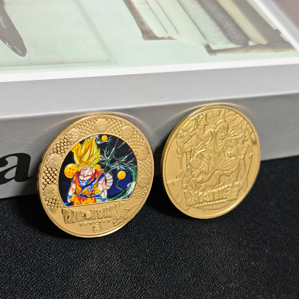 Dragon Ball Goku Commemorative Medal Classic Anime Gold Medal Fidget Bage Kids Small Gift Souvenir Collection for Anime Fans view 3