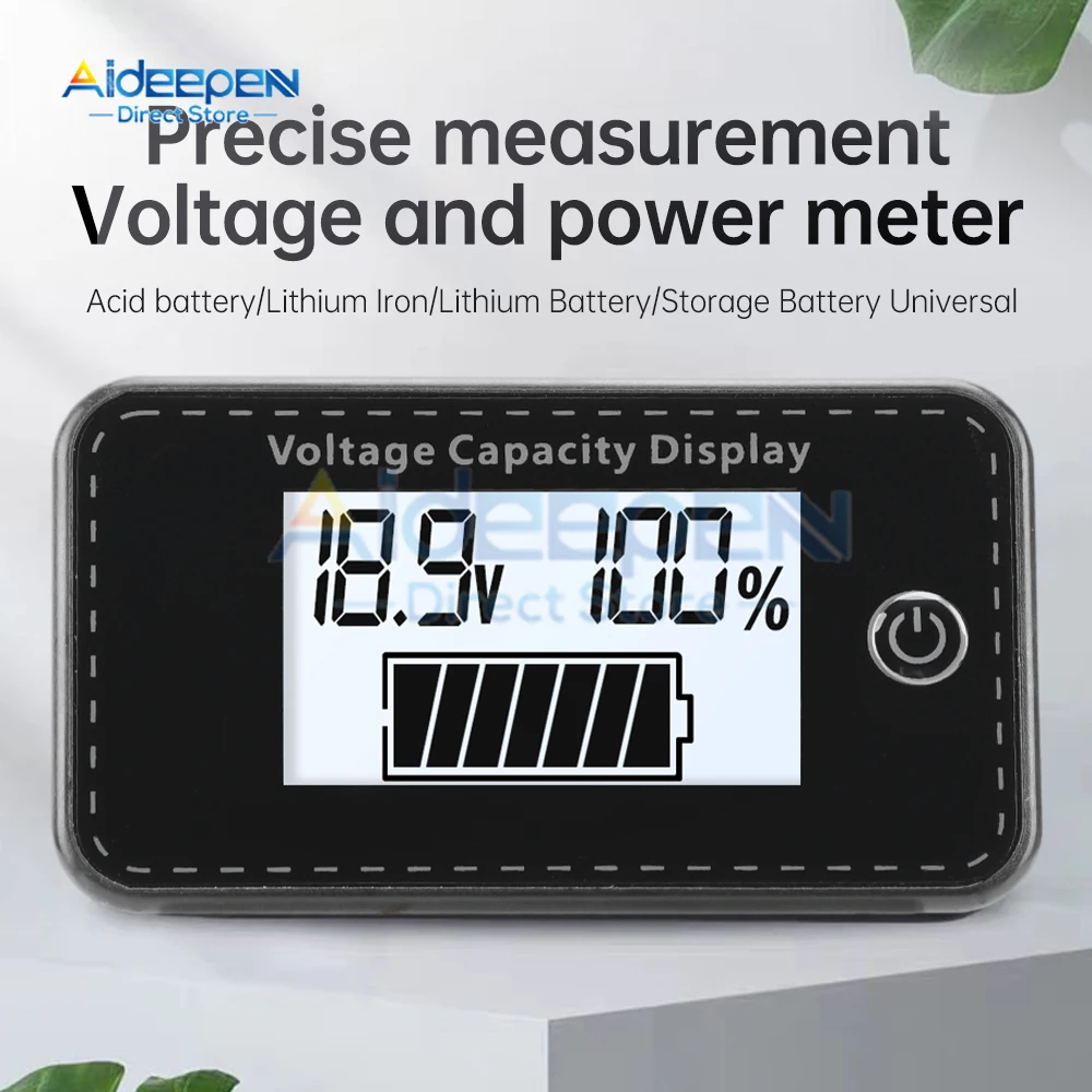 DC5-100V Wskaźnik poziomu ładowania akumulatora samochodowego Miernik pojemności akumulatora kwasowo-ołowiowego Tester wyświetlacza Tester LCD