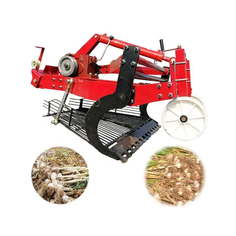 Convenient Semi Automatic 6 Row Garlic Digger Garlic Harvesting Machine