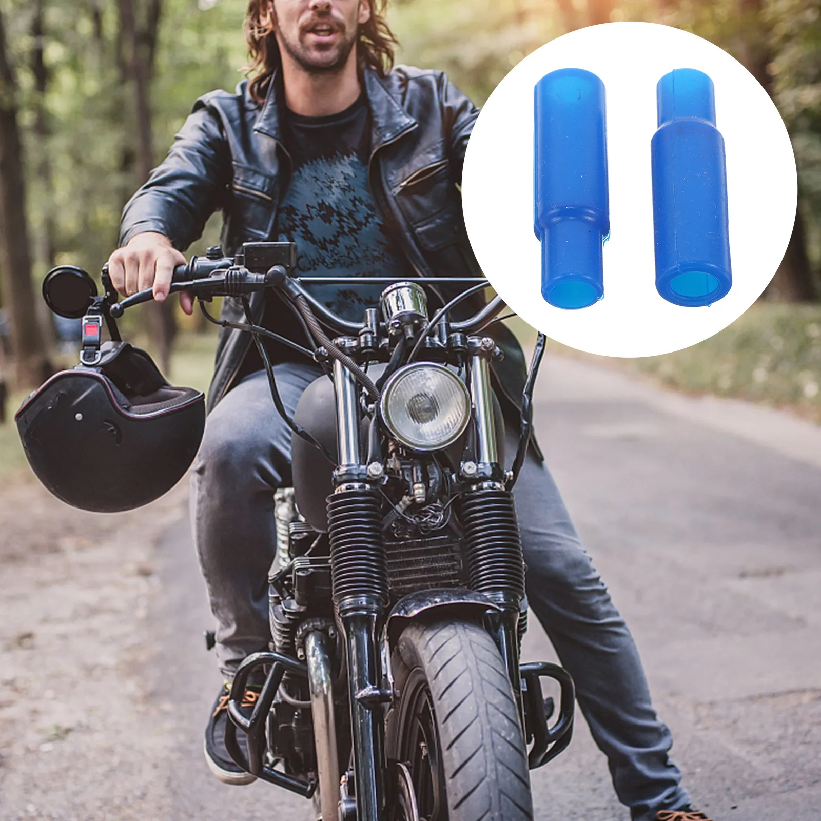 

2Pcs Red Silicone Motorcycle Brake Oil Pipe Covers Protective Hose End Caps High Temperature Resistant Waterproof Brake Line