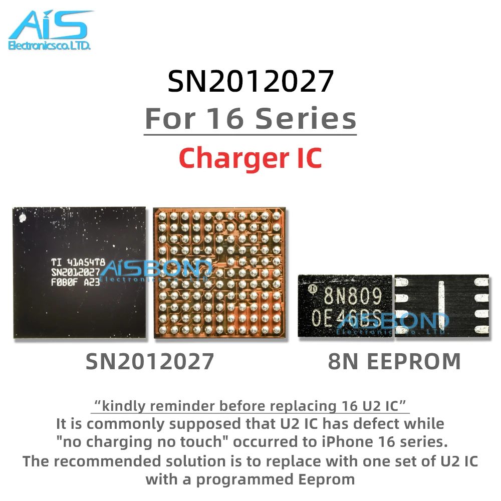 New USB Tristar SN2012027 A23 A33 + 8N EEPROM Charging lc Set For iPhone 16 Pro Max Plus 16Pro 16Promax 16Plus U2 Chip