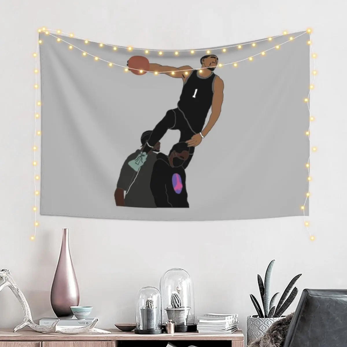 Toppin Dunk Contest Tapestry Outdoor Decoration Decoration For Bedroom Living Room Decoration Tapestry