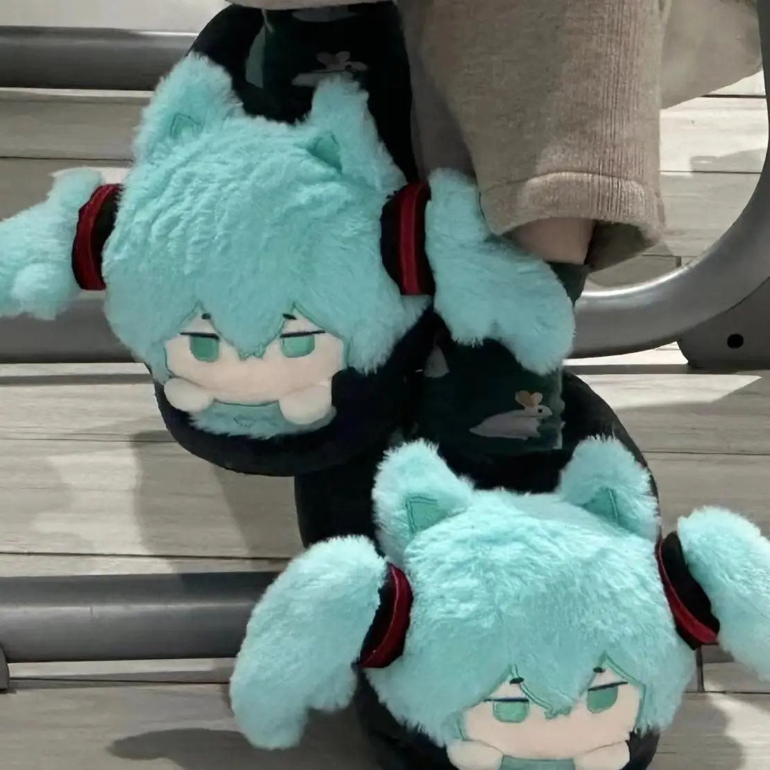 

Two-Dimensional Animation Hatsune Cotton Slippers Soft Stain-Resistant Cute Cartoon Anime Peripheral Warm Student Slippers Gifts