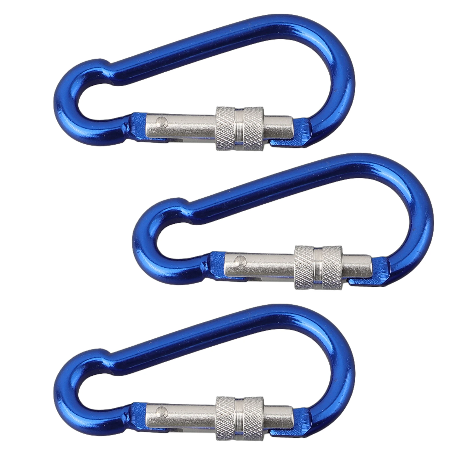 3 Pcs Carabiner Aluminum Alloy D-Ring Carabiner With Lock Wear-resistant Hang Buckle Kettle Buckle Outdoor Camping Accessories