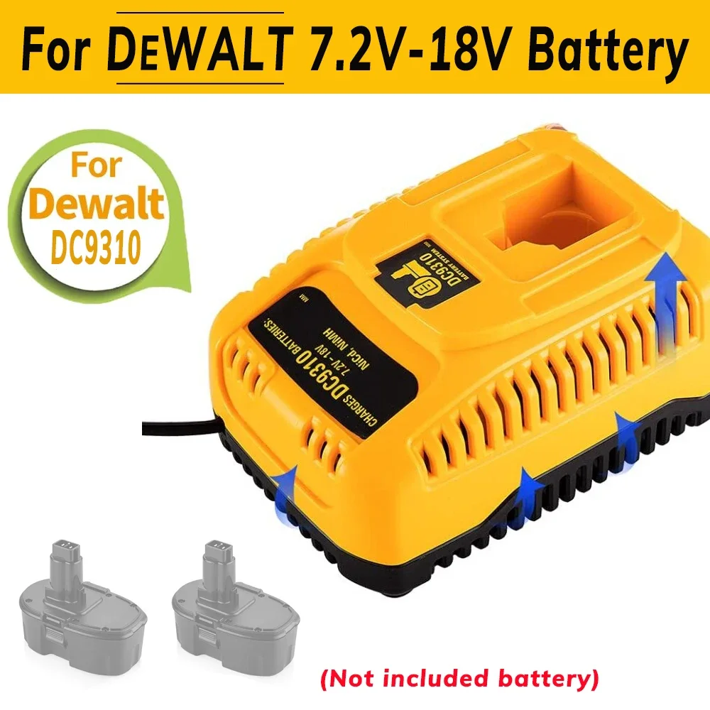 For Dewalt Battery Charger DC9310 7.2V-18V Nicd & Nimh Battery DW9057 DC9071 DC9091 DC9096 fast charging