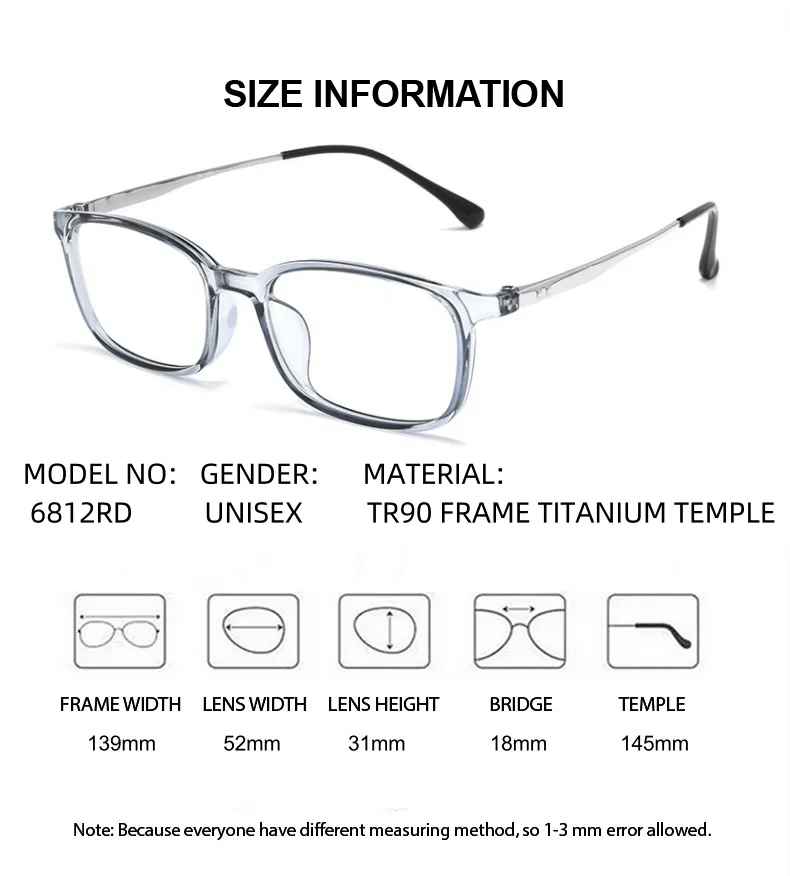 ELECCION lentes graduadas ultraligeras TR90 calidad redonda moda hombres mujeres gafas Framen gafas presbicia miopía