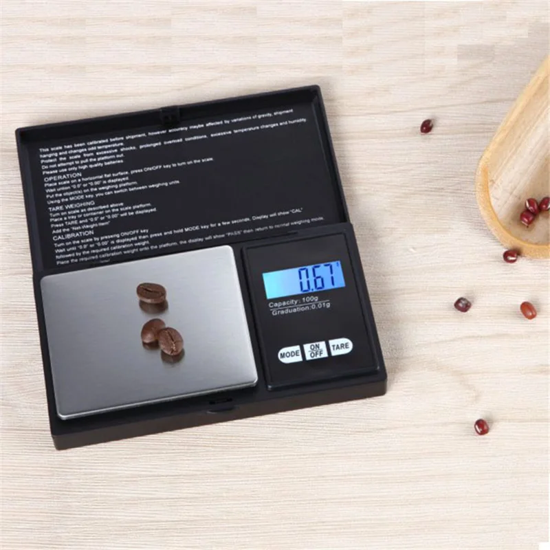 100g/0.01 500g 1000g/0.1 mini jewelry pocket scale high precision digital Electronic balance gram LCD  poetable