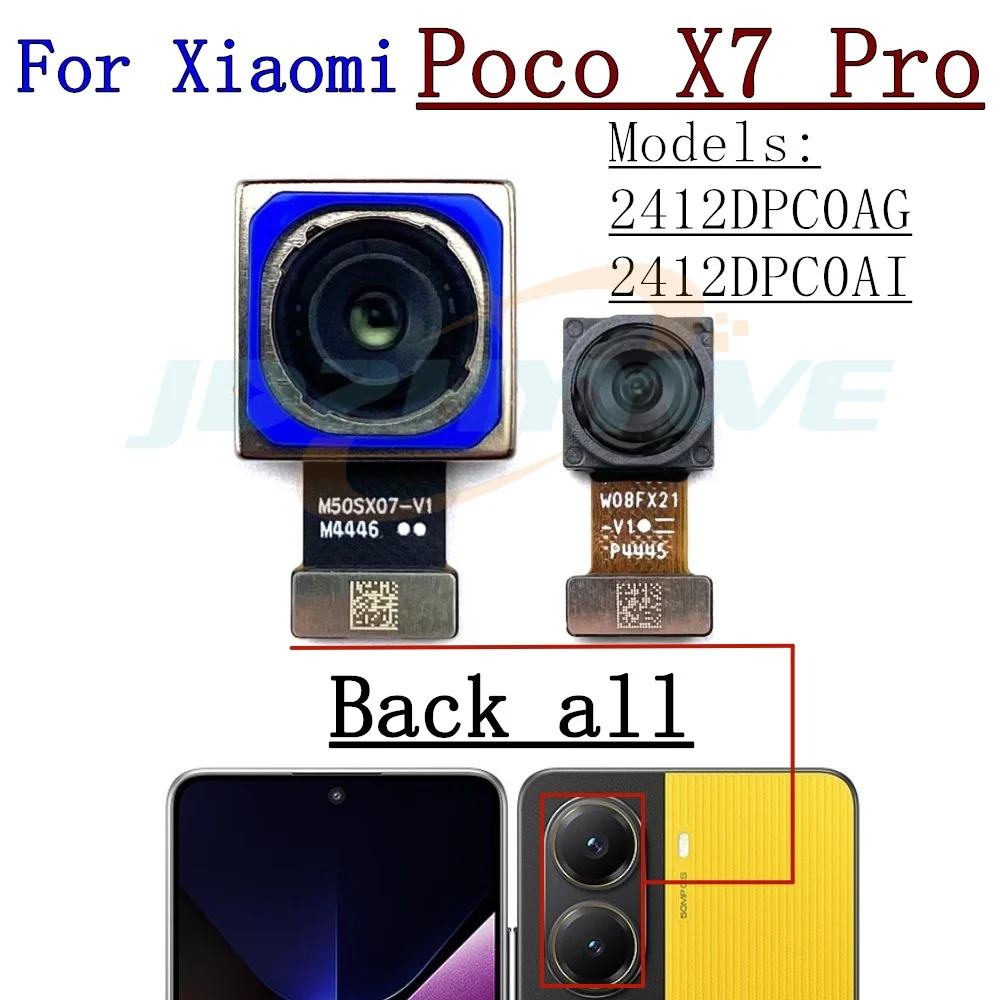 

Передняя задняя камера для Xiaomi Poco X7 Pro PocoX7Pro Фронтальная камера для селфи Широкий задний модуль основной камеры Гибкий кабель Запчасти