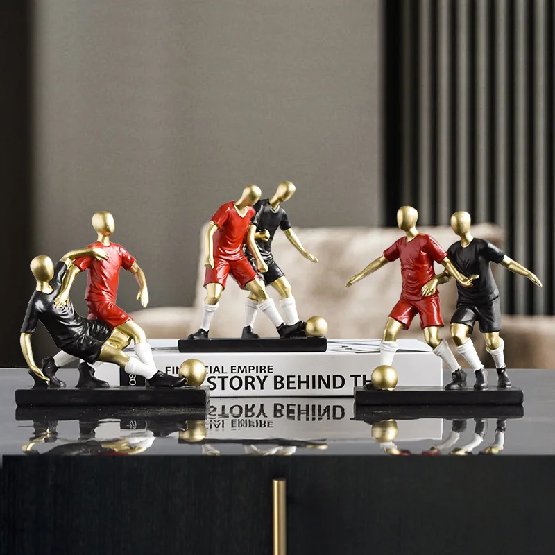 

Simple light luxury mini soccer player office decoration desk ornament home bedroom desktop decoration football