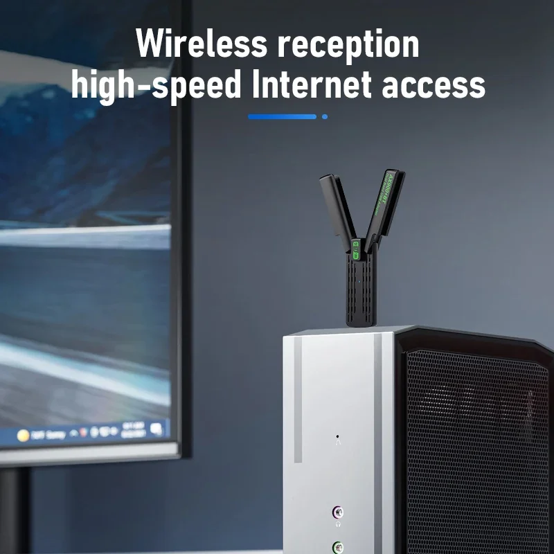 AX900 WiFi 6 BT 5.4 بطاقة الشبكة اللاسلكية USB3.0 WiFi محول 2.4G/5 جيجا هرتز ثنائي النطاق محول إشارة مستقرة محرك مجاني للكمبيوتر المحمول #3