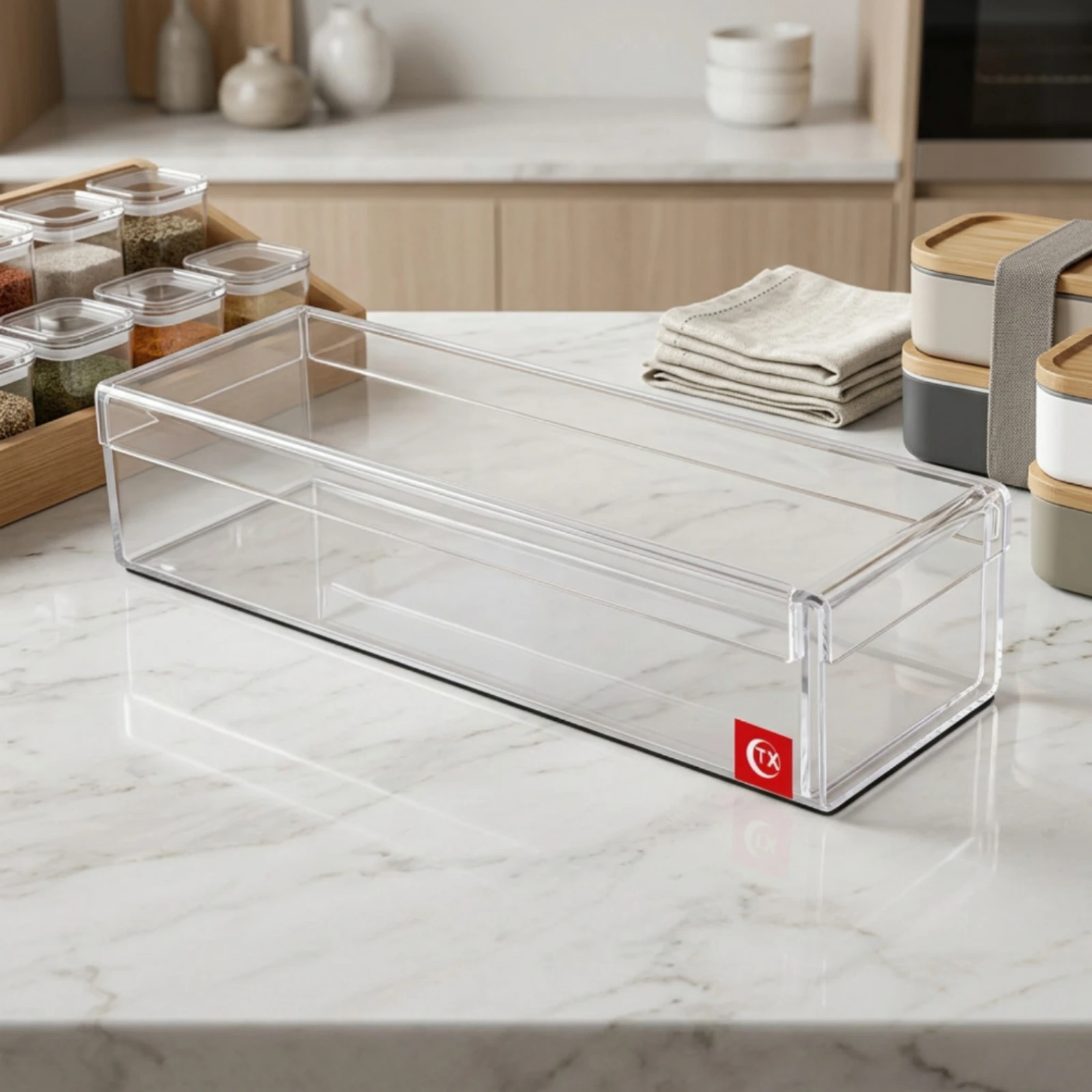Dessert Box with Removable Panels Easy-to-Clean Tiramisu Box Container Reusable Packaging Convenient for Bakers, Cafes