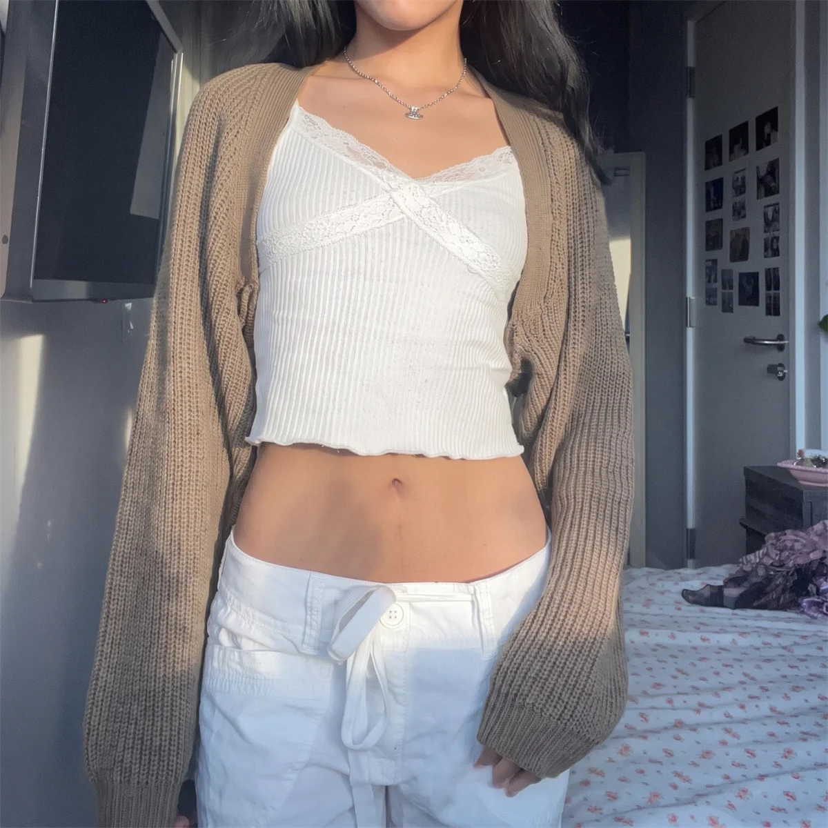 Vintage Cropped Shawl for Wome - Crop Cardigan Vintage review and price