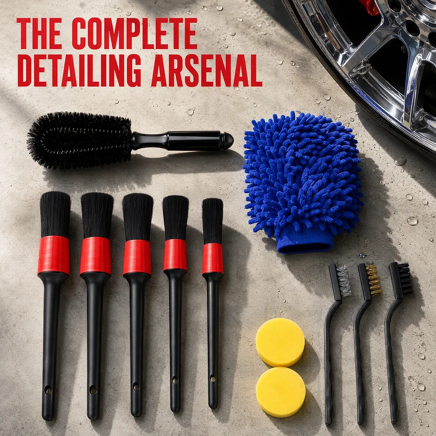 12-piece Car Cleaning Tool Set - Interior Detailing Kit ulasan dan harga