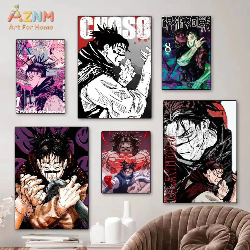 AZNM Jujutsu Kaisen Choso Anime Canvas Wall Print Unframed Painting Manga Character Poster Modern Bedroom Living Room Aesthetic