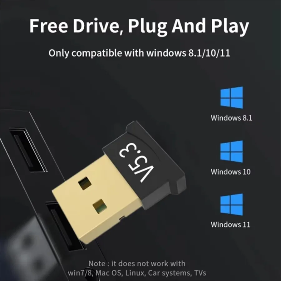 Trasmettitore adattatore USB wireless Bluetooth 5.3 Prezzo all'ingrosso per PC Laptop Altoparlante wireless Ricevitore audio Trasmettitore USB