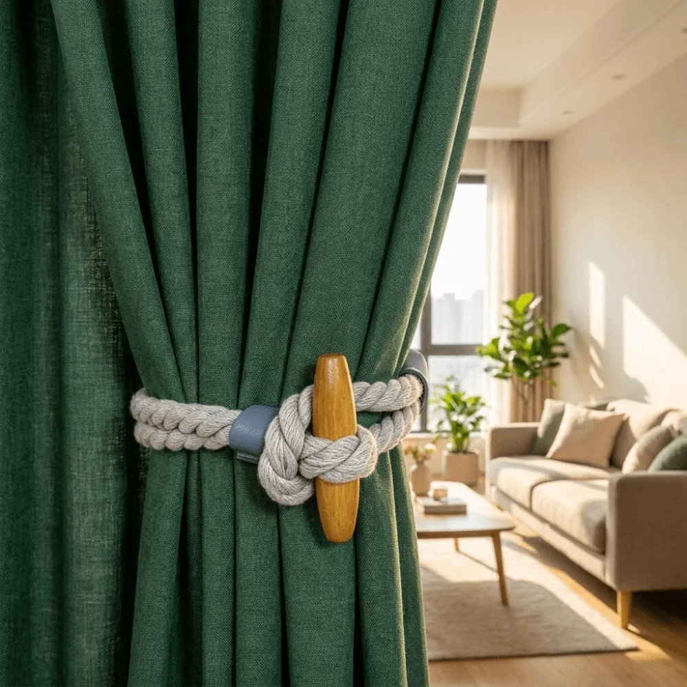 2Pcs Minimalist Curtain Tiebacks decorative portable Curtain Buckles vintage Adjustable Curtain Binding Home Decoration