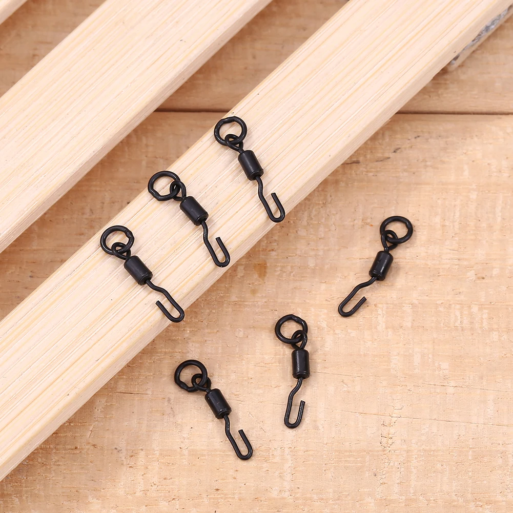 

Quick Change Spinner Swivel 20pcs for Ronnie Rig Carp Fishing Tackle Tool Black Excellent Craftsmanship Well Durability