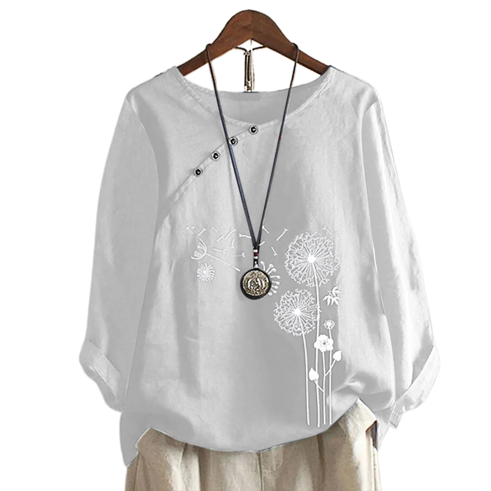 

Модная женская футболка с принтом, весна-лето, новая свободная повседневная футболка с длинными рукавами, женский топ с принтом