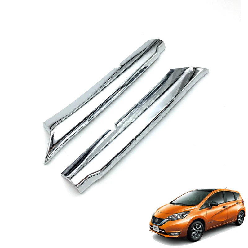 Car Styling For Nissan Note E12 E-power 2016-2019 Car Front Bottom Grille Cover Trim Molding Chrome Abs Protector Sticker