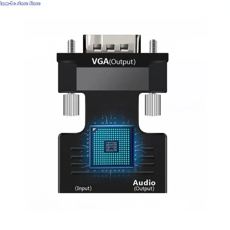 D0UA VGA с HDMI-совместимым адаптером преобразователя 1080p VGA Adapter для PC Laptop HDTV