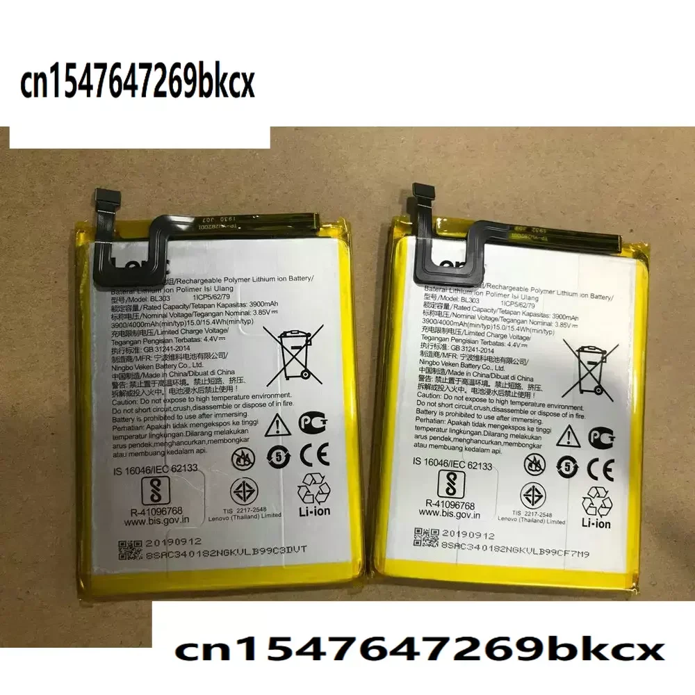 BL303 3900mAh Battery For Lenovo A6 Note L19041 PAGK0027 PAGK0027IN Mobile Phone