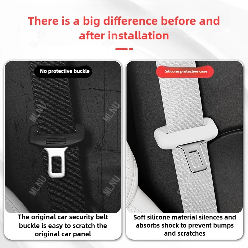 Seat Belt Protector For CHANGAN CS35/CS55/CS75/Eado PLUS/CS75 Pro Accessories 2026/2025 Silicone Noise Reduction 2022-2024