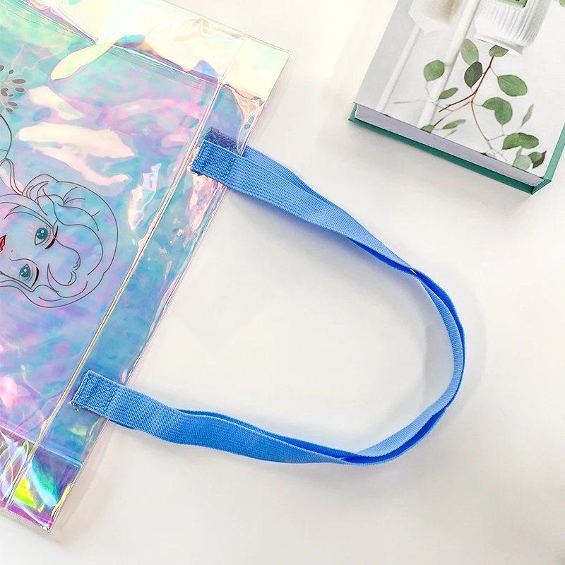 Transparent Tote Bag For Student Beauty Transparent Tote Bags For Girls Large Capacity with Handles Portable Shopping Handbag