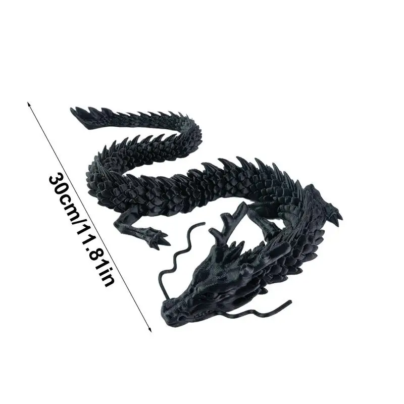 3D Printed Articulated Dragon-Relief Anti-Anxiety Dragon Kid,Rotatable Joints Dragon Model For Cars Offices Homes