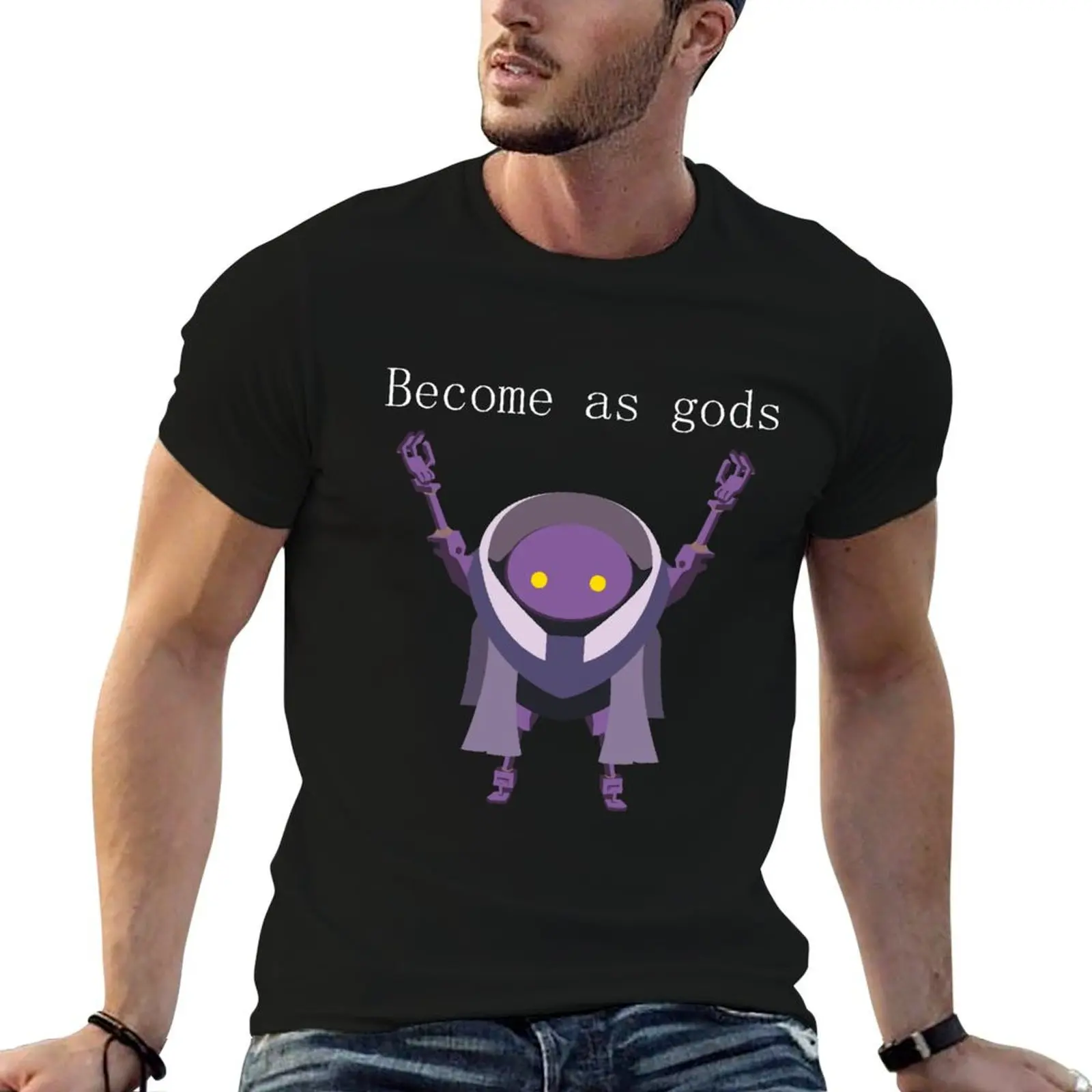 T-shirt Become as Gods - Nier Automata, t-shirts de créateur pour hommes, t-shirts décontractés pour hommes, t-shirt coupe slim